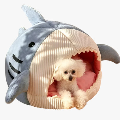 SoftBloom Haai Kattenbed – Gezellige Schuilplaats voor Binnen