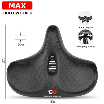 Brede Ergonomische Fietszadel – Comfortabel Zadel met Schokdemping voor Stads- en Mountainbikes