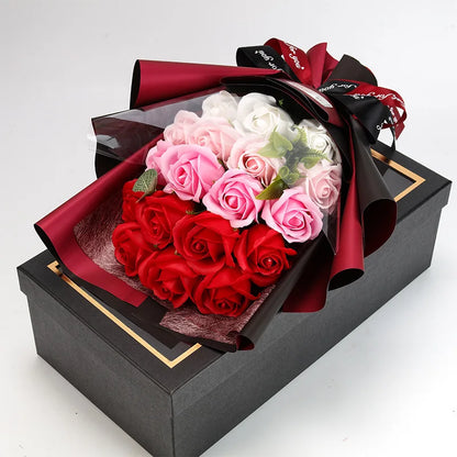 RoosLief zeepbloemen – Duurzaam romantisch boeket met geur en elegantie