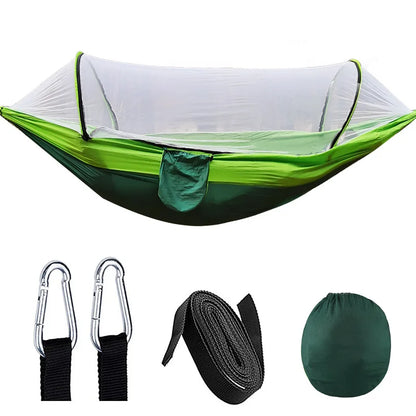 BuitenRelax Hangmat met Muggennet en Snelsluiting – 200 kg draagkracht