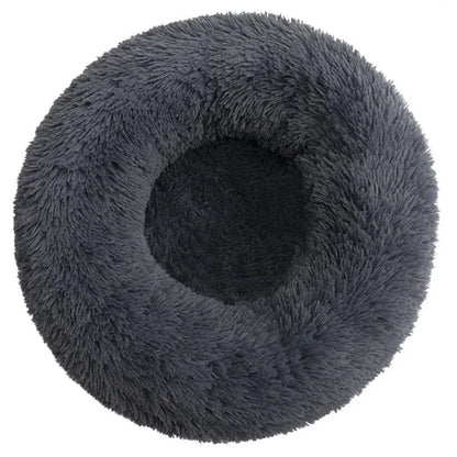 CozyNest Pluche Ronde Huisdierenmand – Wasbaar & Antislip
