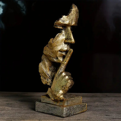 SerenitySculpt - Doordachte abstracte standbeeld voor rustige reflectie