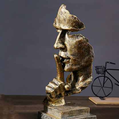 SerenitySculpt - Doordachte abstracte standbeeld voor rustige reflectie