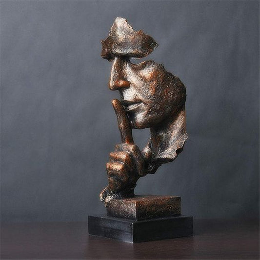 SerenitySculpt - Doordachte abstracte standbeeld voor rustige reflectie
