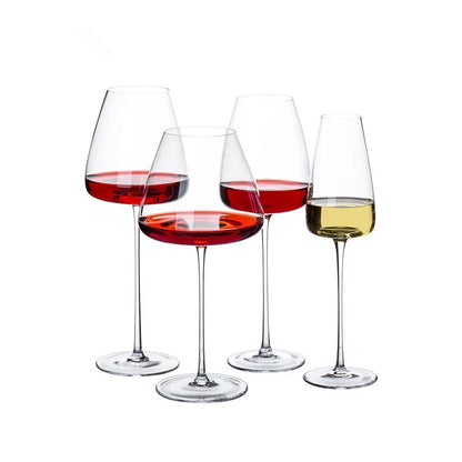 Sets van 2, 4 & 6 Handgemaakte Kristallen Wijn- en Champagneglazen - 4 Maten