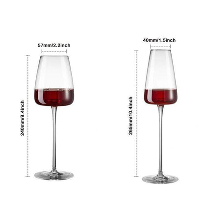 Sets van 2, 4 & 6 Handgemaakte Kristallen Wijn- en Champagneglazen - 4 Maten