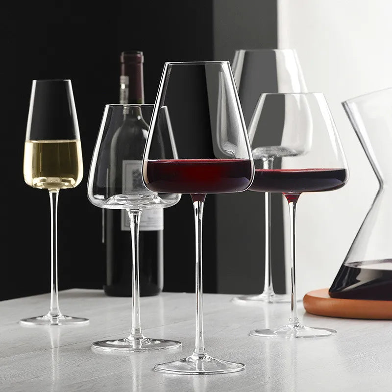 Sets van 2, 4 & 6 Handgemaakte Kristallen Wijn- en Champagneglazen - 4 Maten