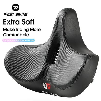 Brede Ergonomische Fietszadel – Comfortabel Zadel met Schokdemping voor Stads- en Mountainbikes