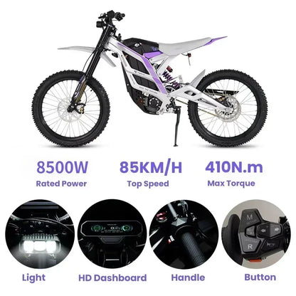 VoordeelPaleis Falcon Pro Off-Road Dirtbike 8500W
