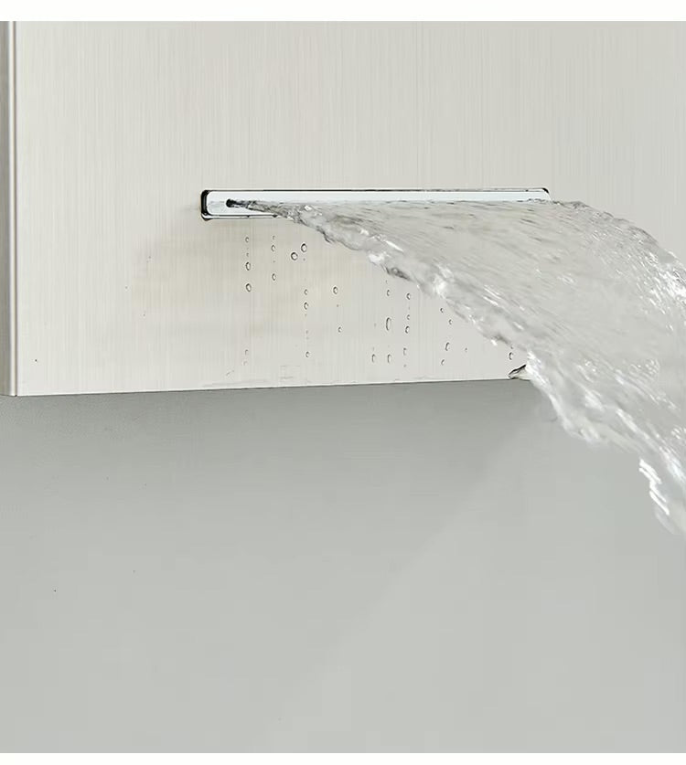 Douchepaneel Regendouche VoordeelPaleis® Carls LCD Premium RVS Brushed