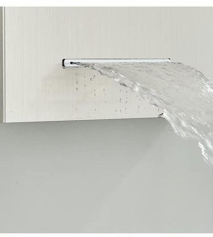 Douchepaneel Regendouche VoordeelPaleis® Carls LCD Premium RVS Brushed