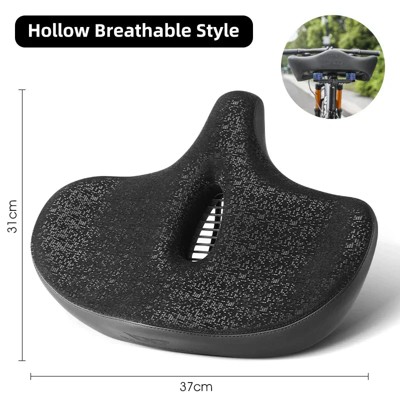 Brede Ergonomische Fietszadel – Comfortabel Zadel met Schokdemping voor Stads- en Mountainbikes