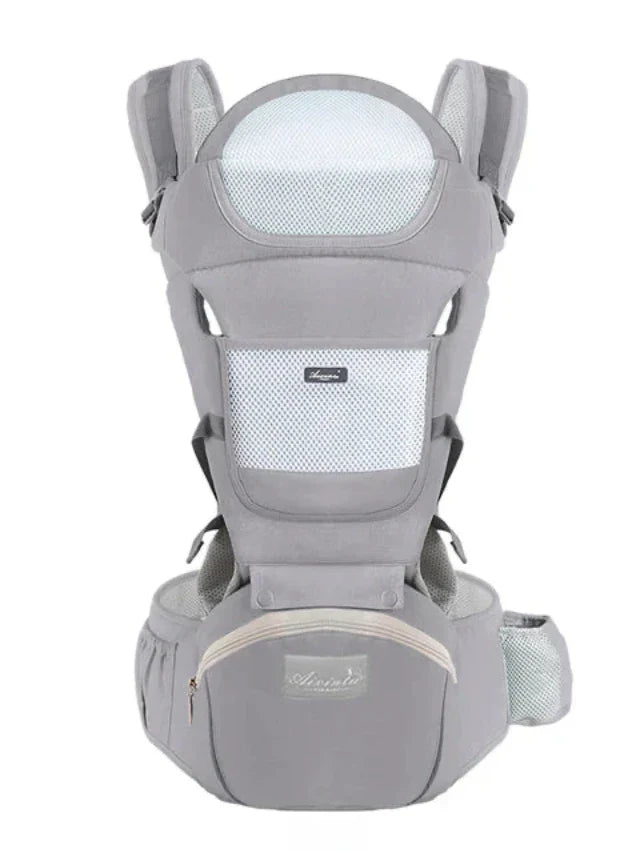 Baby Draagzak – 6-in-1 Verstelbaar, Ergonomisch Ontwerp, Ademend Katoen – Voor Baby's van 3 Maanden tot 3 Jaar