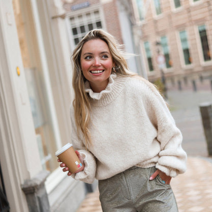 Signature - Dames Trui - Ruffle Col Trui Dames