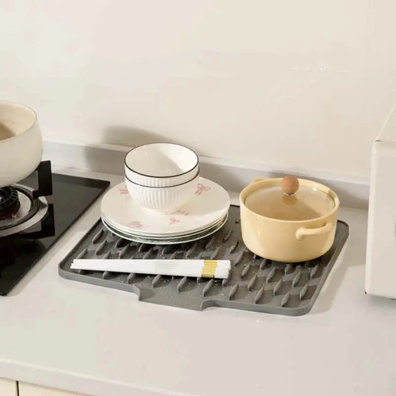 Flexibele BPA-vrije Siliconen Afdruipmat met Hittebescherming – 36×30 cm