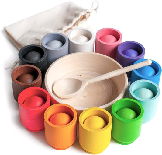 Sorteerspel – Educatief Houten Spel voor Kleuren, Vormen en Cijfers – Ideaal Educatief Speelgoed voor Peuters