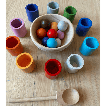 Sorteerspel – Educatief Houten Spel voor Kleuren, Vormen en Cijfers – Ideaal Educatief Speelgoed voor Peuters