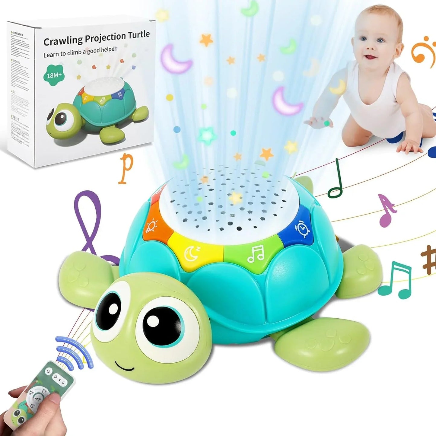 Sterprojector – Interactieve Licht- en Geluidservaring voor Baby's – Stimuleert Creativiteit en Ontdekking