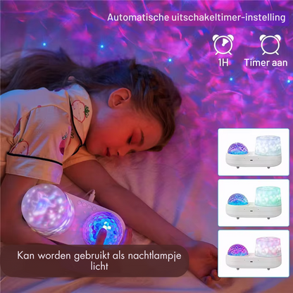 Sterrenhemel Nachtlamp – Multifunctionele LED Projector met Timer en Oceaanlicht – Ideaal voor Slaapkamer en Kinderkamer