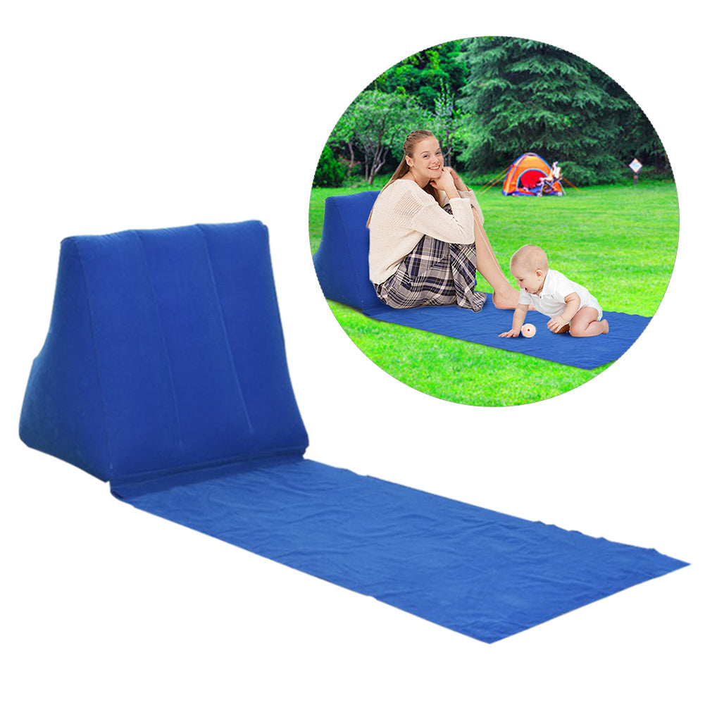 Opblaasbaar strandlaken met rugsteun