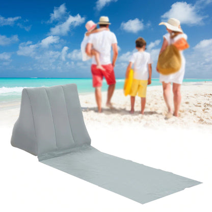 Opblaasbaar strandlaken met rugsteun