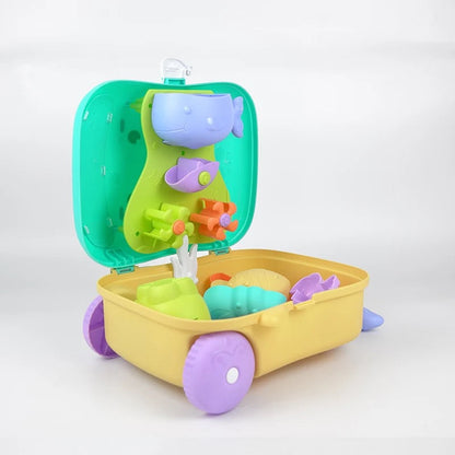Strandtrolley – Complete Speelset met Wieltjes, Inclusief Scheppen en Zandvormpjes – Duurzaam en Kindveilig
