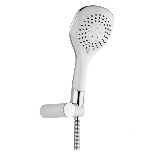 SaniSupreme Bianco waterbesparende Handdouche compleet met houder en slang, met multi-stand functie Wit