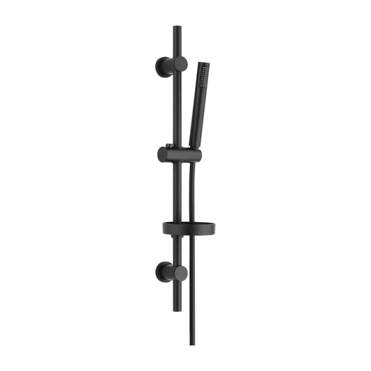 SaniSupreme Aloni Ramo handdouche met aluminium stang, slang en planchet mat zwart rond