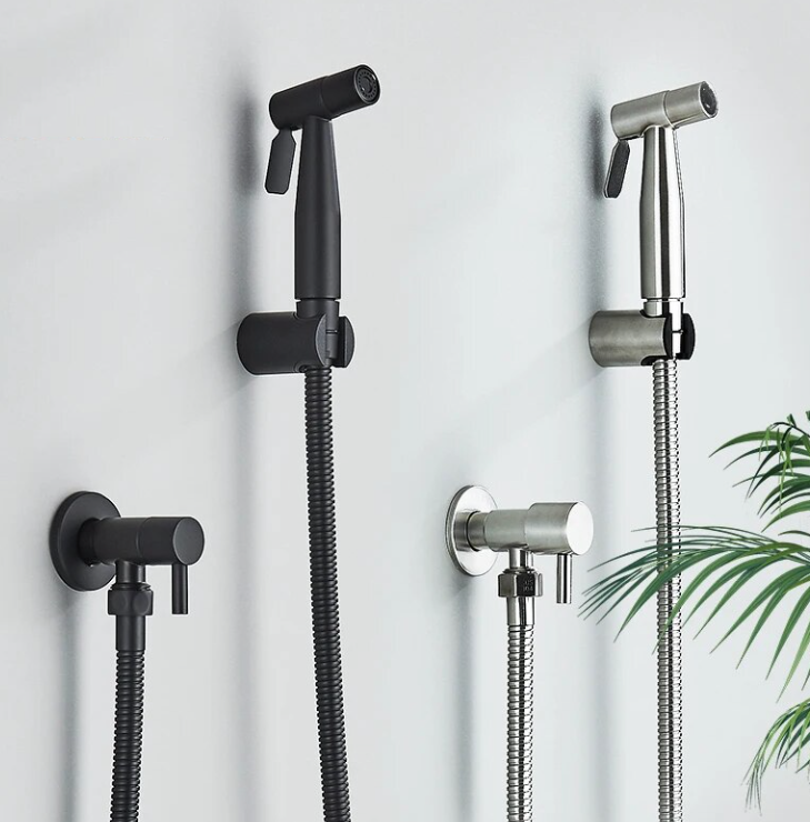 SaniSupreme ProLine Bidet handdouche komplete set glans koper koud water