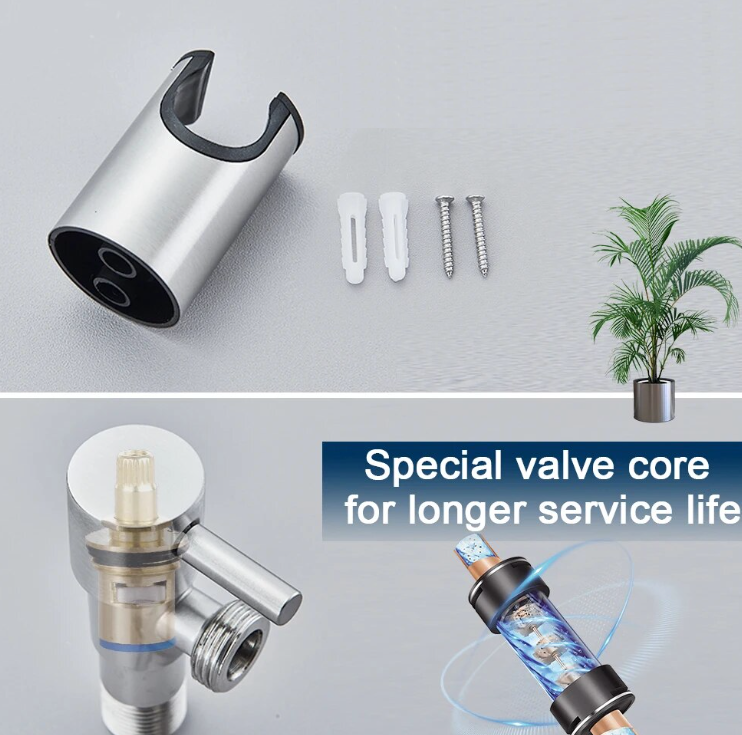 SaniSupreme ProLine Bidet handdouche komplete set RVS mat chroom RVS koud water