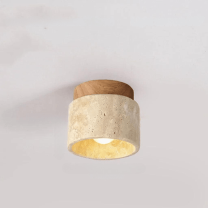 Travertine Glow - Elegante Plafondlamp voor Trappenhuis