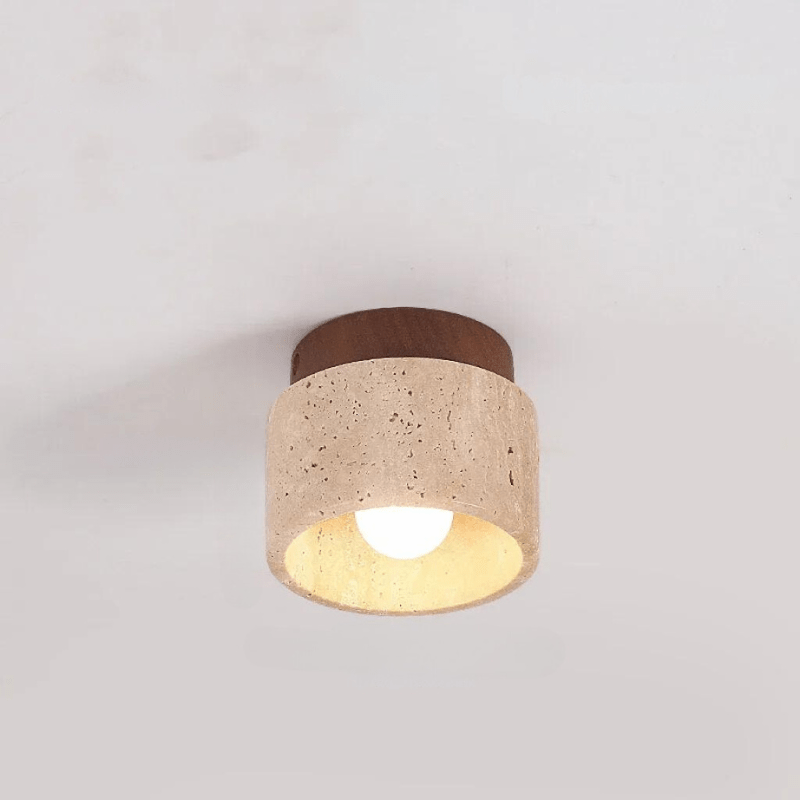 Travertine Glow - Elegante Plafondlamp voor Trappenhuis
