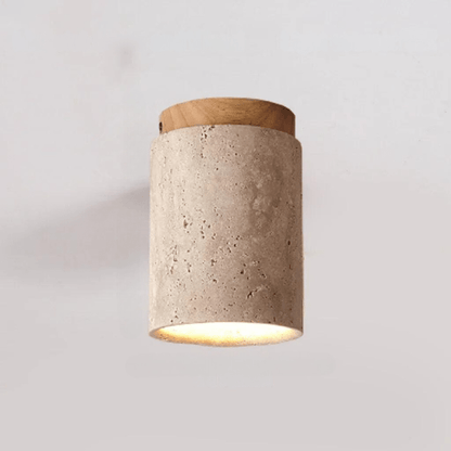 Travertine Glow - Elegante Plafondlamp voor Trappenhuis