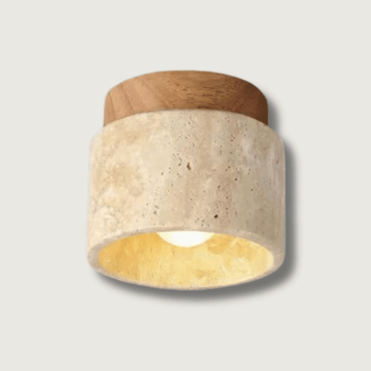 Travertine Glow - Elegante Plafondlamp voor Trappenhuis