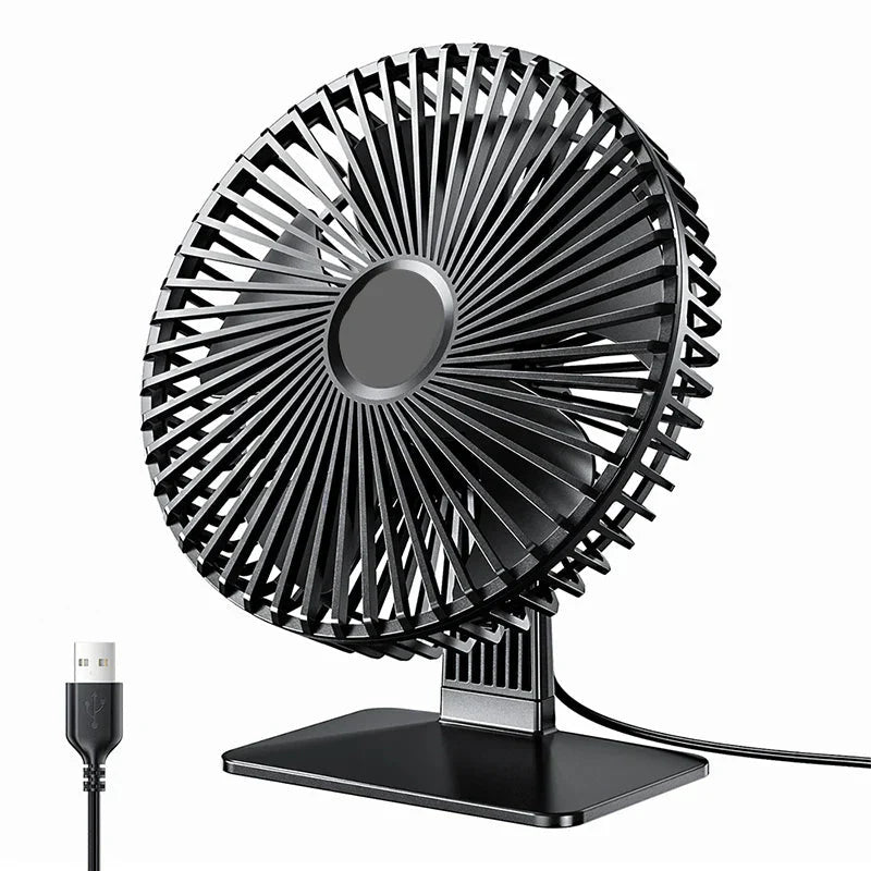 Mira Oscillerende USB Ventilator – Stil, Compact & 4 Snelheden voor Bureaus en Nachtkastjes