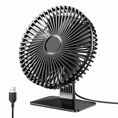 Mira Oscillerende USB Ventilator – Stil, Compact & 4 Snelheden voor Bureaus en Nachtkastjes