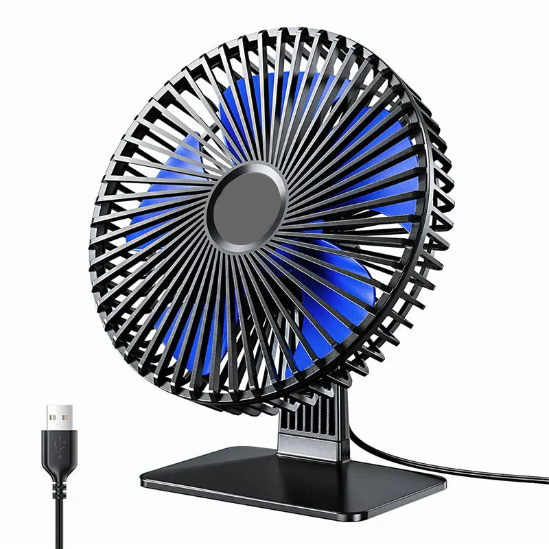 Mira Oscillerende USB Ventilator – Stil, Compact & 4 Snelheden voor Bureaus en Nachtkastjes