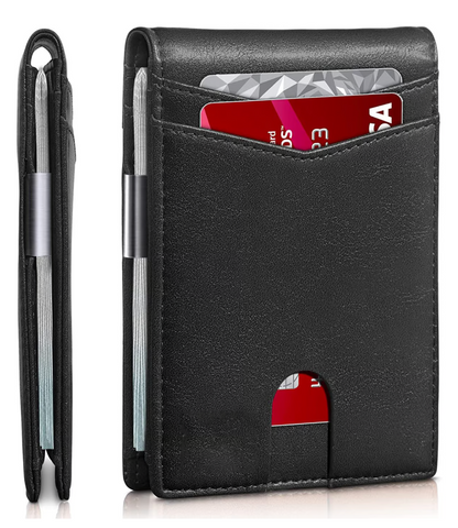SafeSlim RFID Lederen Herenportemonnee – Compact, Dun & Veilig