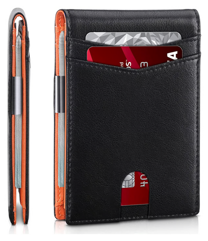SafeSlim RFID Lederen Herenportemonnee – Compact, Dun & Veilig