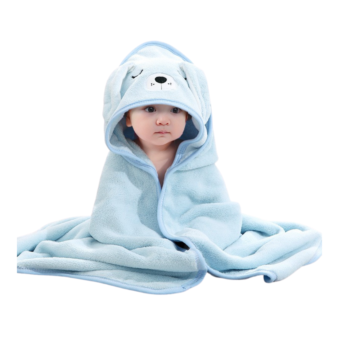 Babyhanddoek – Superzacht katoen, Sneldrogend met dierencapuchon – Geschikt voor pasgeborenen