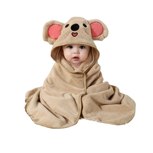 Babyhanddoek – Superzacht katoen, Sneldrogend met dierencapuchon – Geschikt voor pasgeborenen