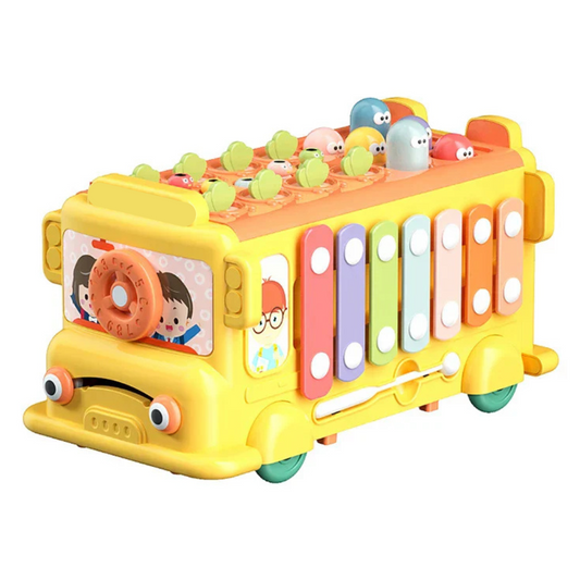 Educatieve Muziekbus – Stimuleert Muzikale Vaardigheden & Motoriek – Veilig ABS Speelgoed Met Muziek voor Kinderen