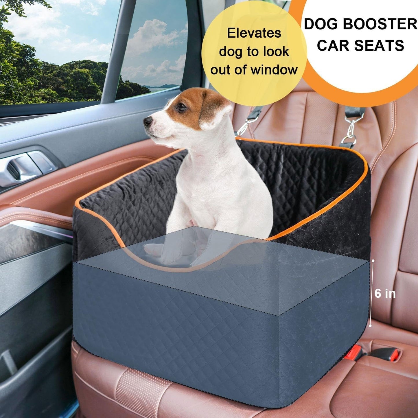 Verhoogd Hondenzitje voor Auto Reis | Comfortabele Auto Stoel voor Honden