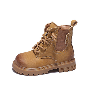 Veterboots voor Kinderen – Hoogwaardige Leer, Antislipzool, Ademend Ontwerp – Perfect voor Actieve Kinderen