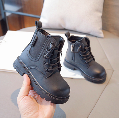 Veterboots voor Kinderen – Hoogwaardige Leer, Antislipzool, Ademend Ontwerp – Perfect voor Actieve Kinderen