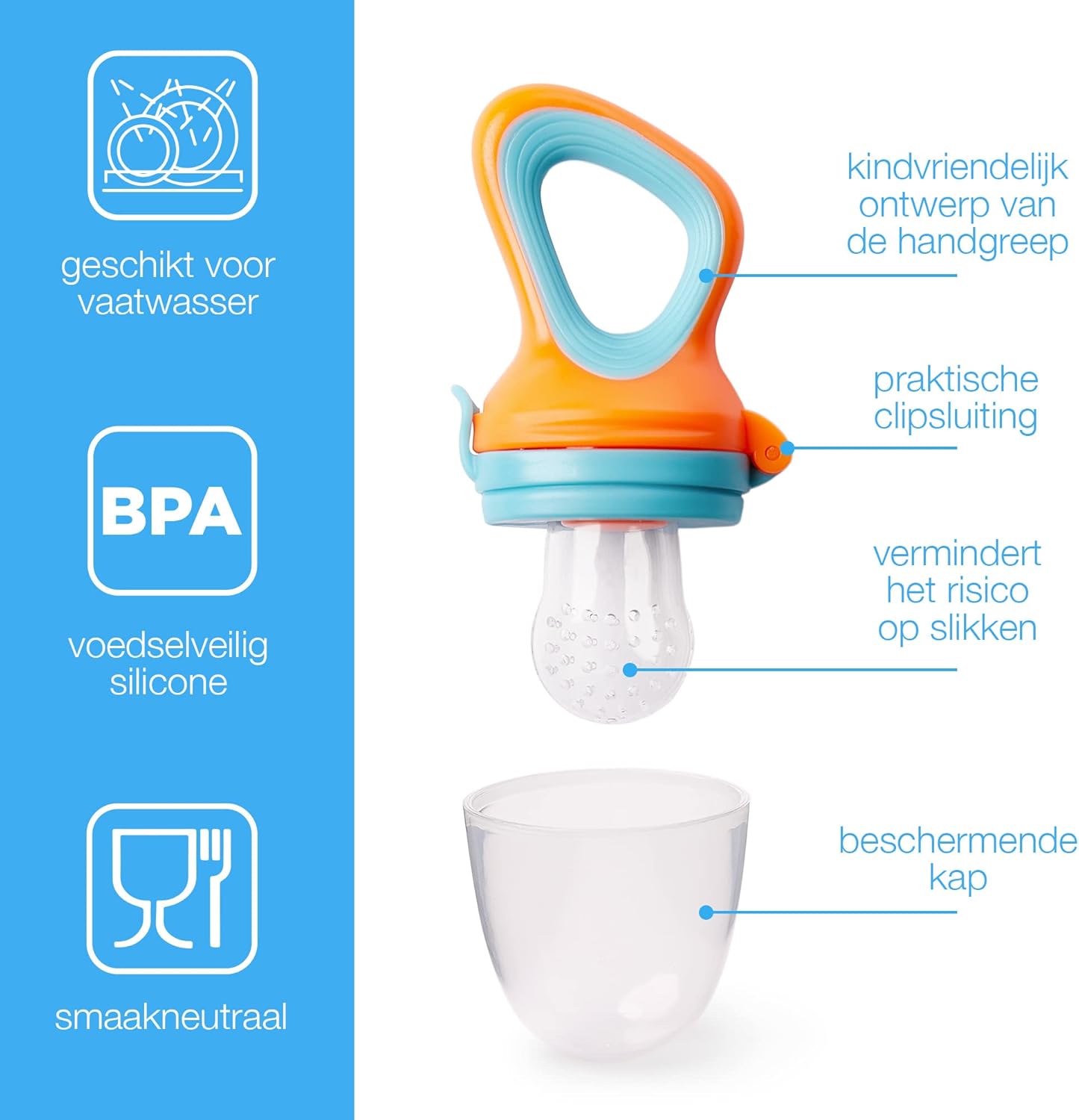 Voedingsspeen – Veilig Siliconen Ontwerp voor Baby's, Geschikt voor Eerste Hapjes en Doorkomende Tandjes