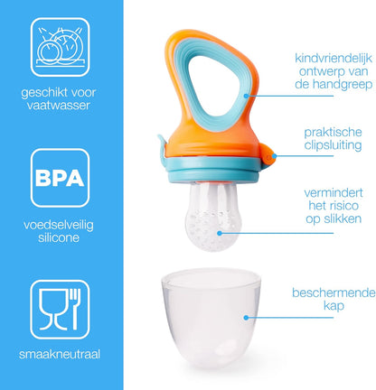 Voedingsspeen – Veilig Siliconen Ontwerp voor Baby's, Geschikt voor Eerste Hapjes en Doorkomende Tandjes