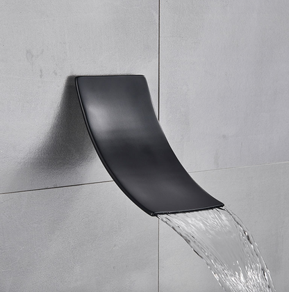 VoordeelPaleis® Doucheset Manhattan Premium de Luxe Waterfall LCD 12 inch regendouche vierkant 3-weg zwart inbouw