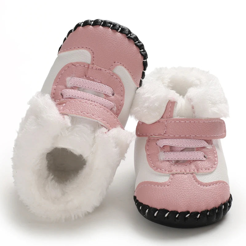 Winter Laarzen voor Baby's – Zacht Katoen, Antislipzool, Aanpasbare Sluiting – Comfortabel en Veilig