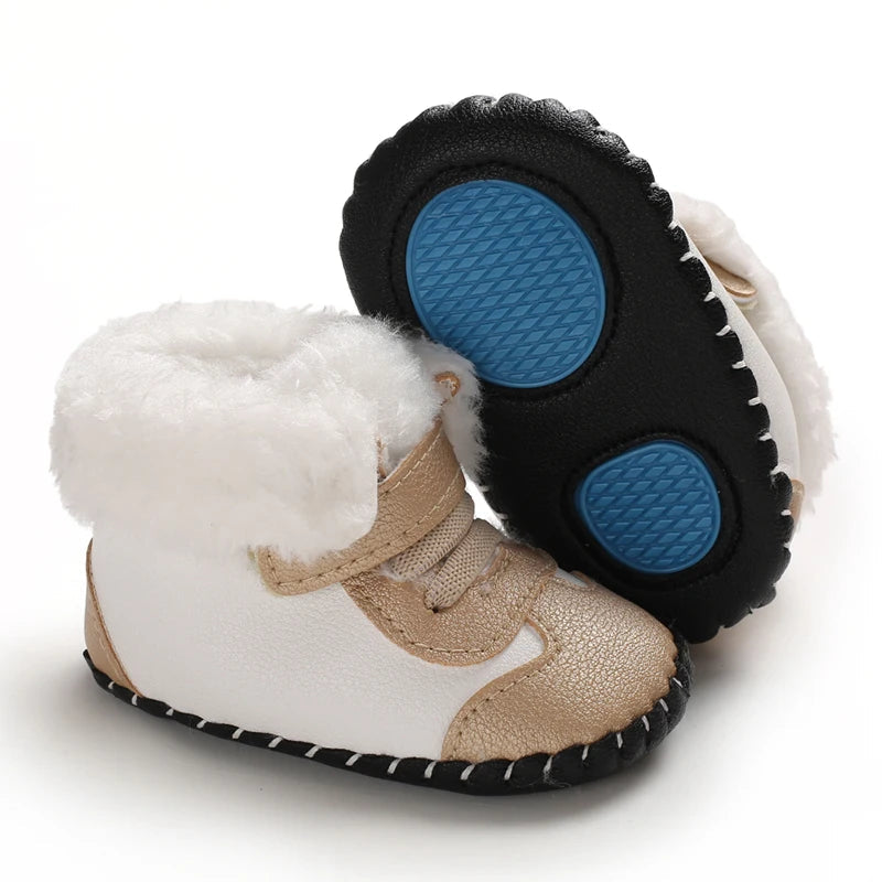 Winter Laarzen voor Baby's – Zacht Katoen, Antislipzool, Aanpasbare Sluiting – Comfortabel en Veilig